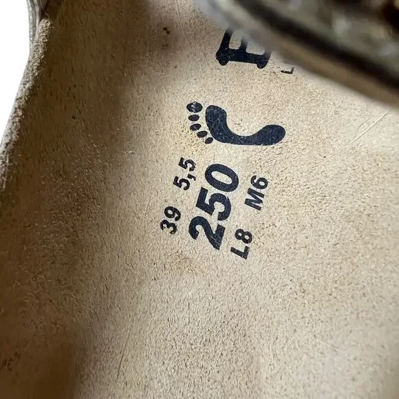 Birkenstock Betula Sandals Gold Rhinestone Leather Ankle Strap Women's 39 Shoes - Picture 4 of 10